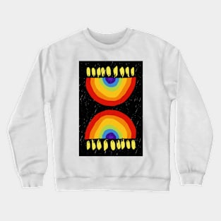 Rainbow Chanukiah Black Print Crewneck Sweatshirt